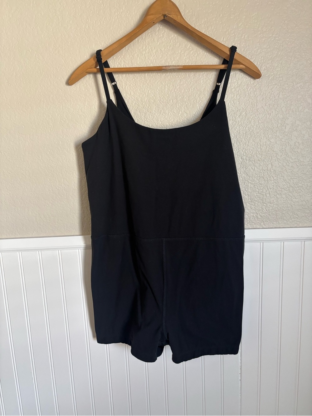 JoyLab Black Sleeveless Romper with Adjustable Straps